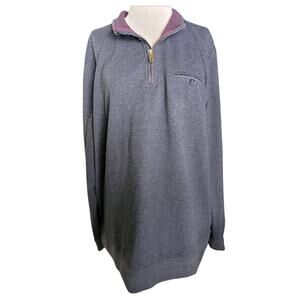 Ted Baker London Gray Half Zip Funnel Neck Sweater 3 XL